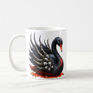 Dark Swan of Bones – Gothic Elegance  Coffee Mug
