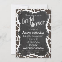 Dark Taupe Giraffe Animal Print; Chalkboard look