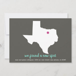 Dark Taupe/Pink We Found a New Spot - Texas Moving Announcement