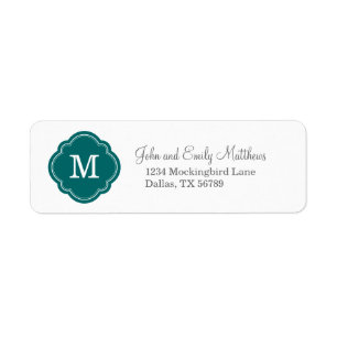 Dark Teal Custom Personalized Monogram