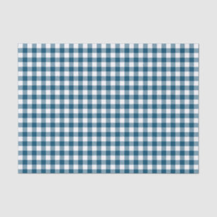 Dark Teal Gingham Tissue Paper