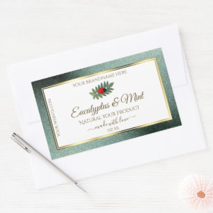 Dark Teal Glitter White Product Labels Ladybug