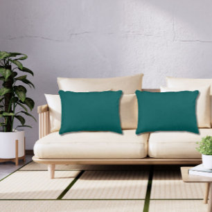 Dark Teal Green Solid Plain Colour Jewel Tone Accent Pillow