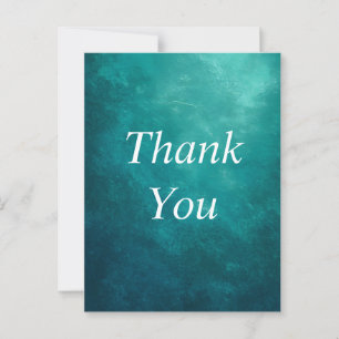 Dark Teal Ombre Texture Thank You Card
