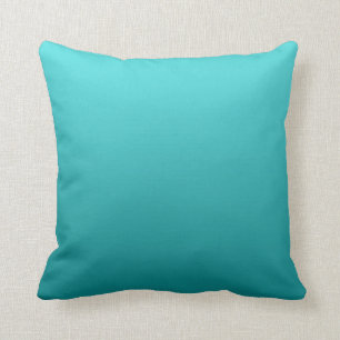 “Dark Teal Ombre” Throw Pillow