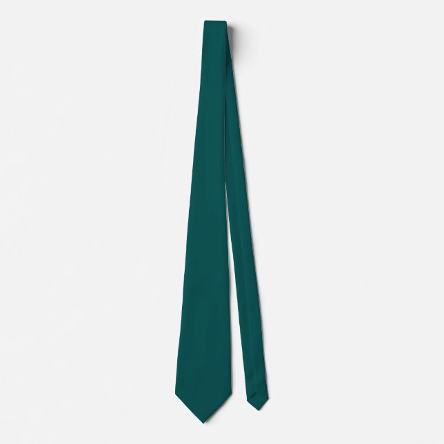 Dark Teal Solid Color Tie (Front)