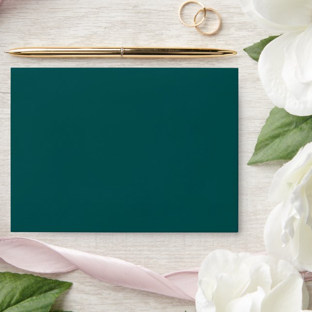 Dark Teal Solid Colour Envelope (Wedding)