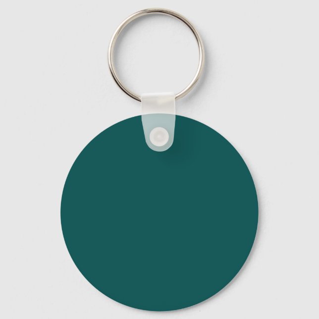 Dark Teal  (solid colour)  Keychain (Front)