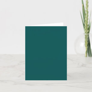Dark Teal Solid Colour Thank You Card
