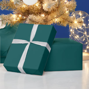 Dark Teal Solid Colour Wrapping Paper