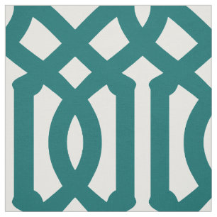 Dark Teal Trellis Large Scale Fabric