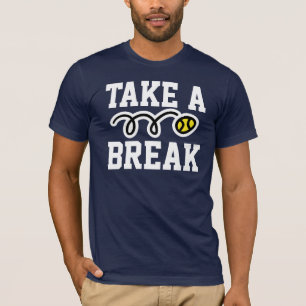 Dark tennis t-shirt for men women kids Take aBreak