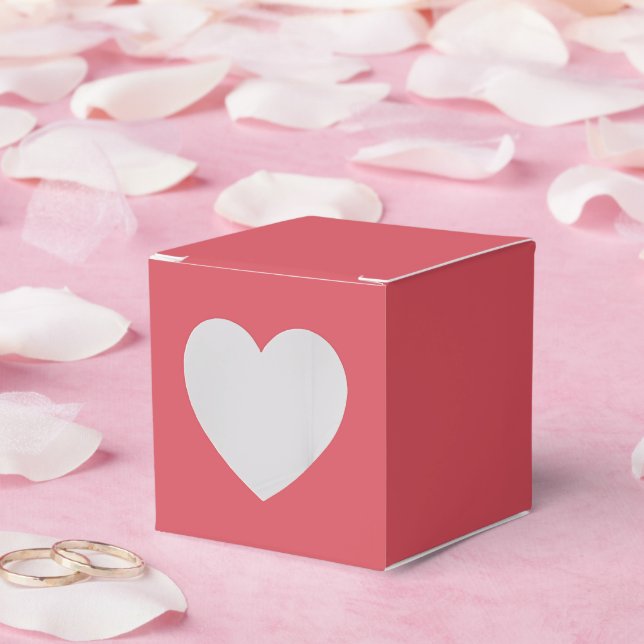 Dark Terra Cotta Heart Shaped Favour Boxes (Wedding)