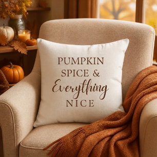 Dark Terracotta Pumpkin Spice Throw Pillow