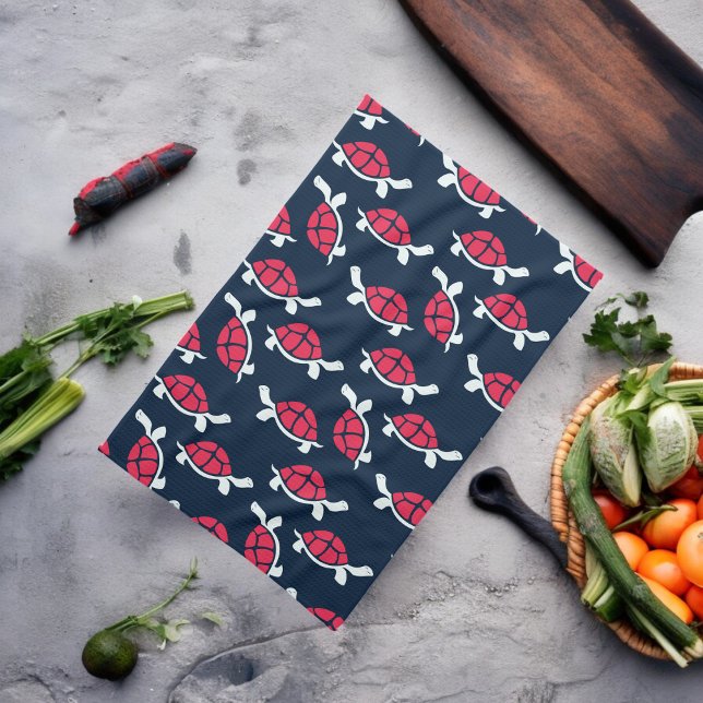 Dark Theme Tortoise  Kitchen Towel (Kitchen Towel)