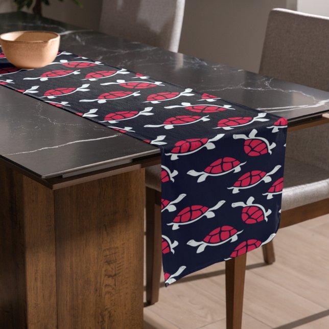 Dark Theme Tortoise  Short Table Runner (table runner)