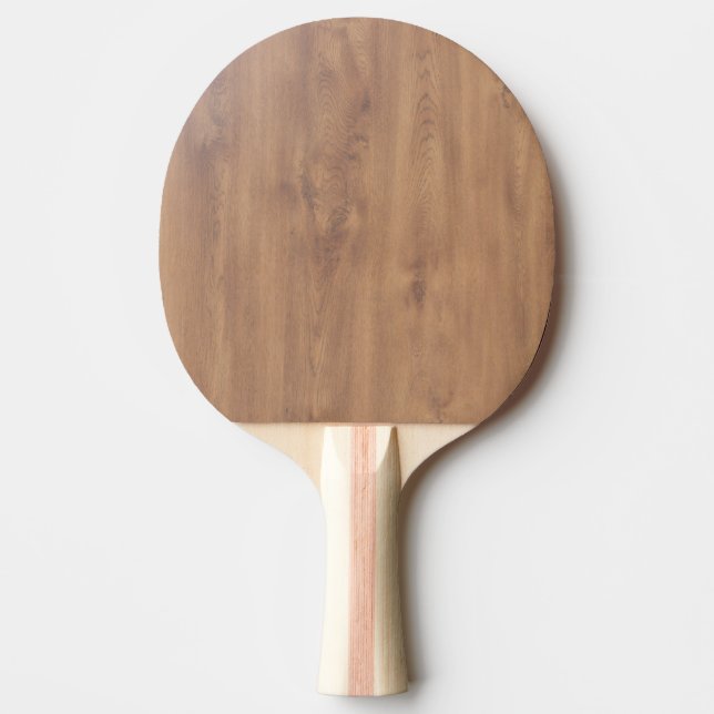 Dark timber pattern ping pong paddle (Front)