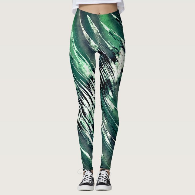 Dark to Light Green Leggings (Front)
