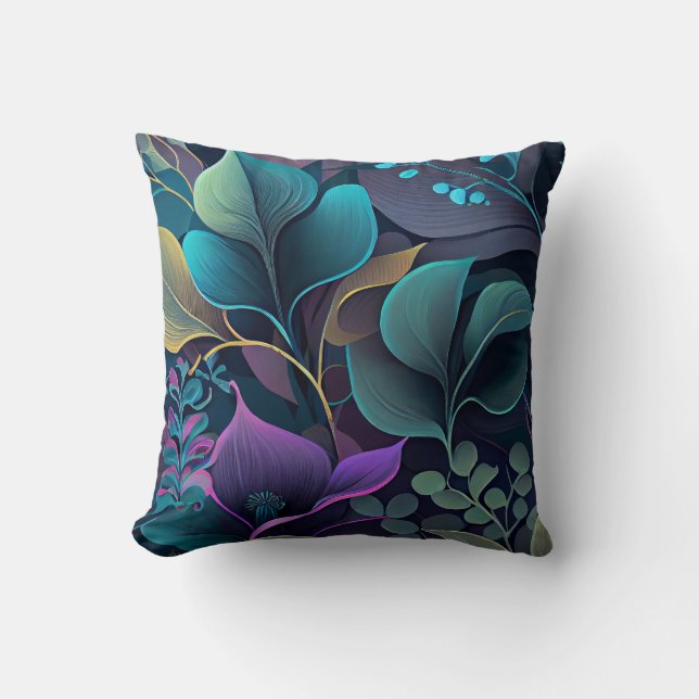 Dark Tones Purple/Black accent  pillow (Front)
