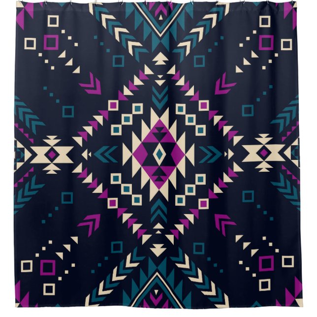 Dark tribal Navajo, vintage geometric. (Front)
