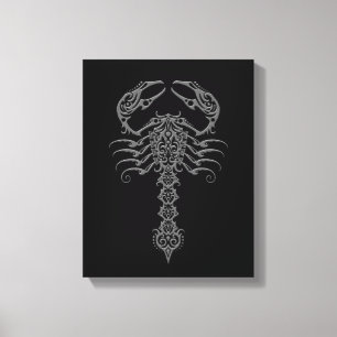 Dark Tribal Scorpion Canvas Print