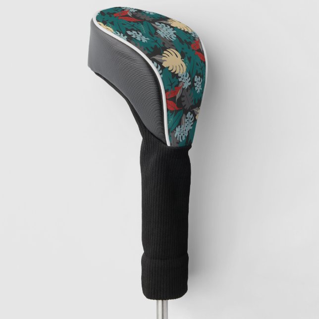 Dark Tropical Golf Head Cover (Angled)