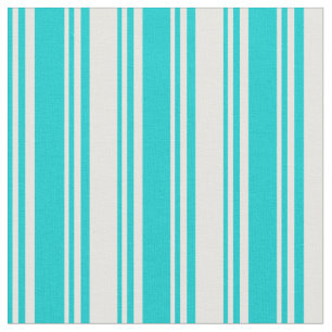Dark Turquoise and White Coloured Pattern Fabric