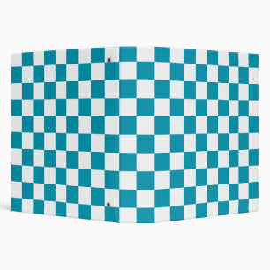 Dark turquoise checkered  binder