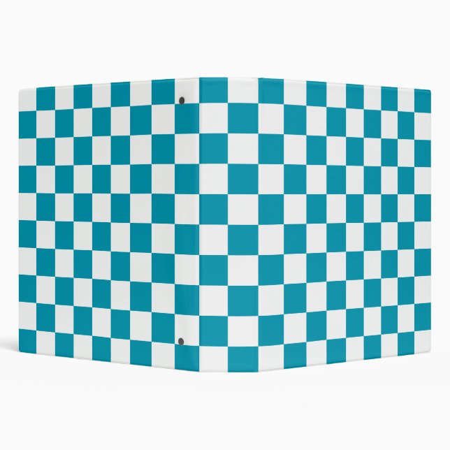 Dark turquoise checkered  binder (Background)