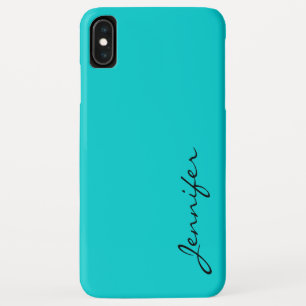 Dark turquoise colour background iPhone XS max case