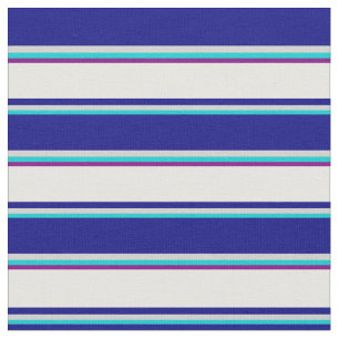 Dark Turquoise, Grey, Blue, Mint Cream & Purple Fabric