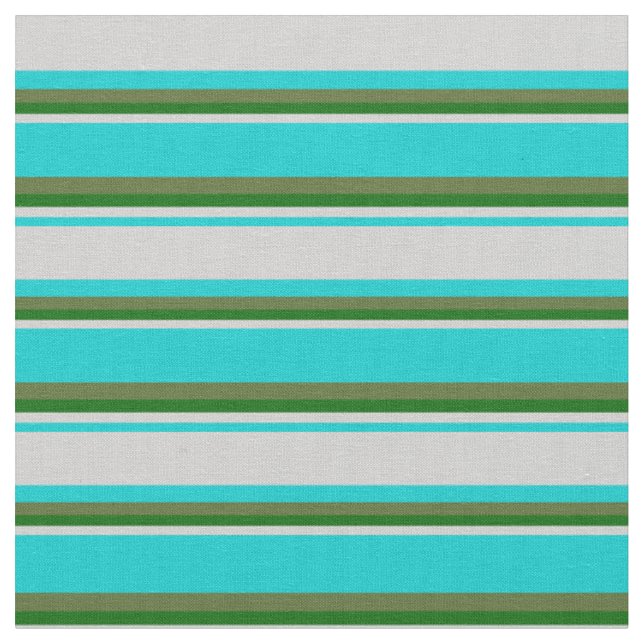 Dark Turquoise, Grey, Dark Green, Dark Olive Green Fabric (Close Up)