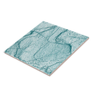 Dark Turquoise Marble Look Tile