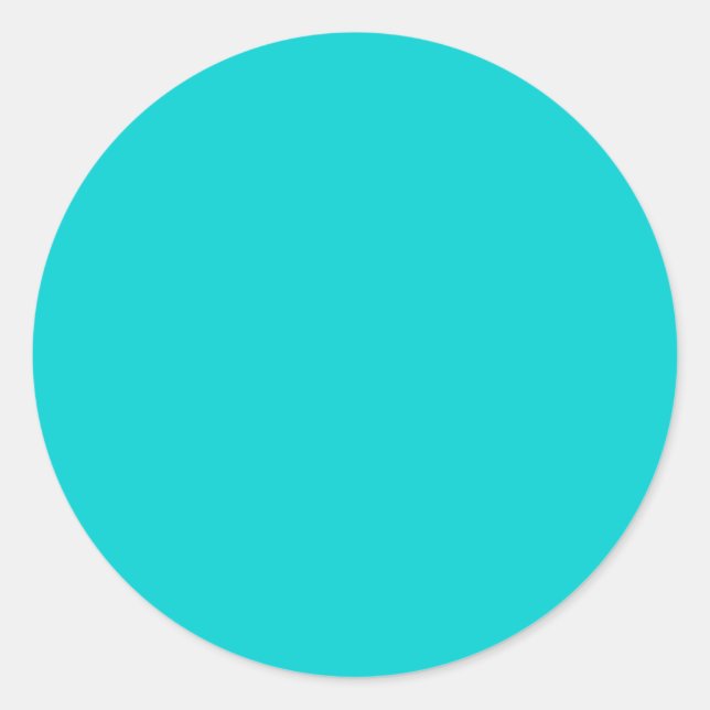 Dark Turquoise Solid Colour Classic Round Sticker (Front)