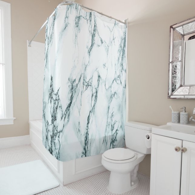 Dark Turquoise Vein Marble Look (In Situ)