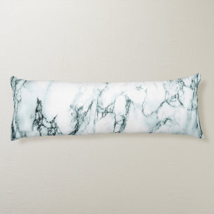 Dark Turquoise Vein Marble Look Body Pillow