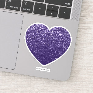 Dark ultra violet purple glitter sparkles heart