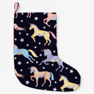 Dark Unicorn Fantasy: Magical Seamless. Small Christmas Stocking