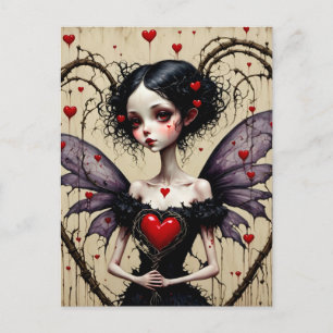 Dark Valentine Fairy Postcard