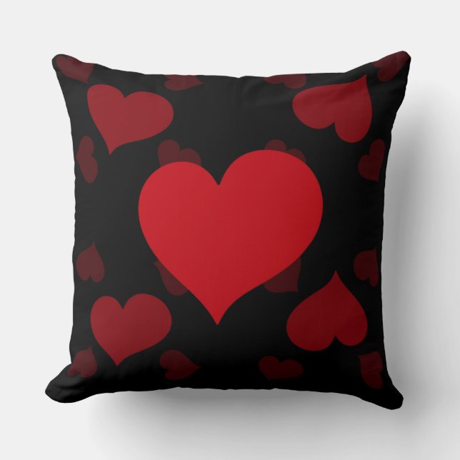 Dark Valentine Heart Pillow (Front)