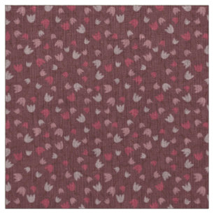 Dark various pink tulip pattern - collection fabric