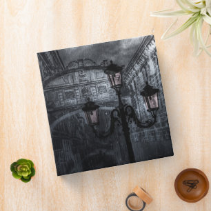 Dark Venice Rain Bridge of Sighs at Night Binder