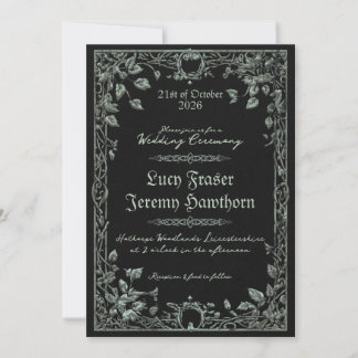 Dark Viking Wedding Invitation