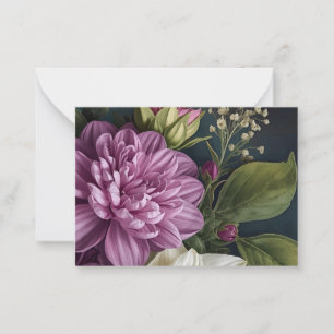 Dark Vintage Flowers Card