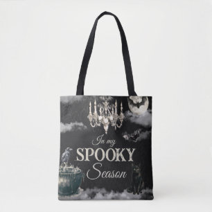Dark Vintage Gothic Skull Annual Halloween Party Tote Bag