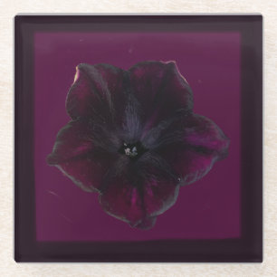 Dark Violet Flower Coaster