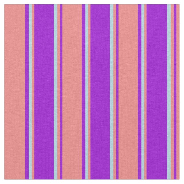 Dark Violet, Light Coral, and Light Blue Pattern Fabric (Close Up)