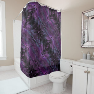 Dark Violet Purple Abstract Feather Textured
