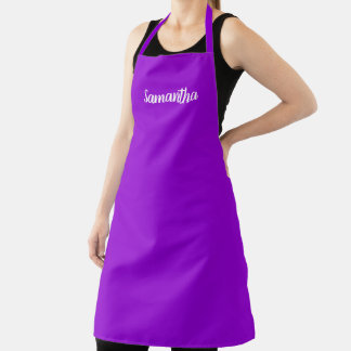 Dark Violet Purple Personalized Apron