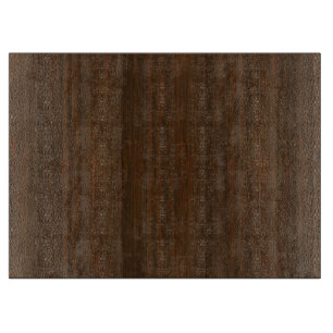 Dark Walnut Brown Bamboo Wood Grain Look Cutting Board